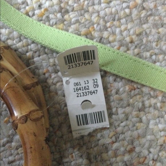 Talbots NWT Canvas Tote w/ Bamboo Handles - Picture 3 of 4